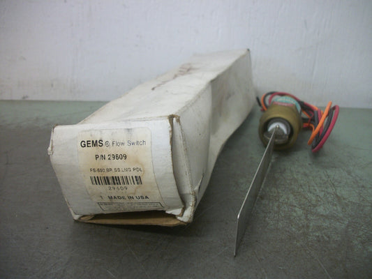 GEMS FS-550 PADDLE-TYPE FLOW SWITCH 29609 20VA 50-240VAC NIB