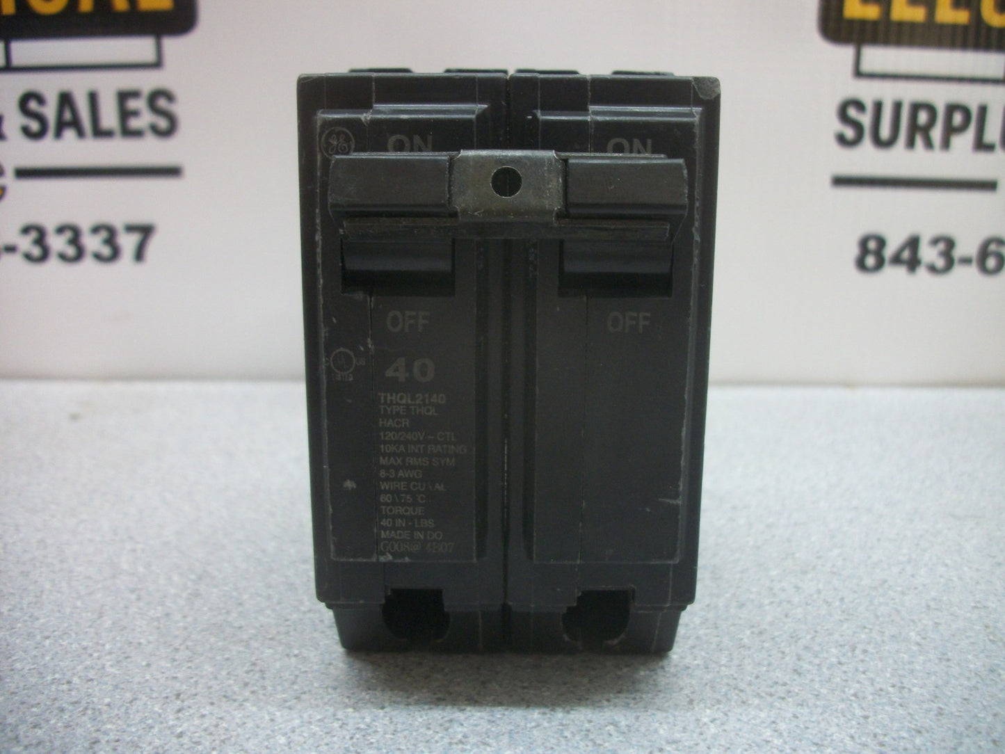 GE THQL CIRCUIT BREAKER THQL2140 40AMP 240VOLT 2POLE