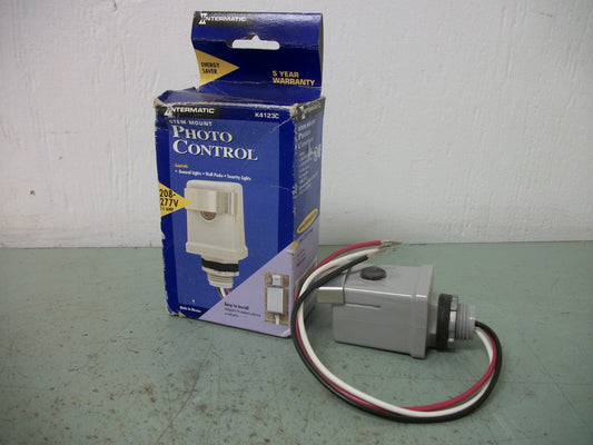 INTERMATIC STEM MOUNT PHOTO CONTROL SENSOR K4123C 208-277VOLT 15AMP NIB