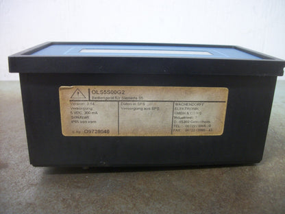 WACHENDORFF ELEKTRONIK GMBH OPUS LIGHT DISPLAY OLS5S00G2 VER 2.14 5VDC 300mA