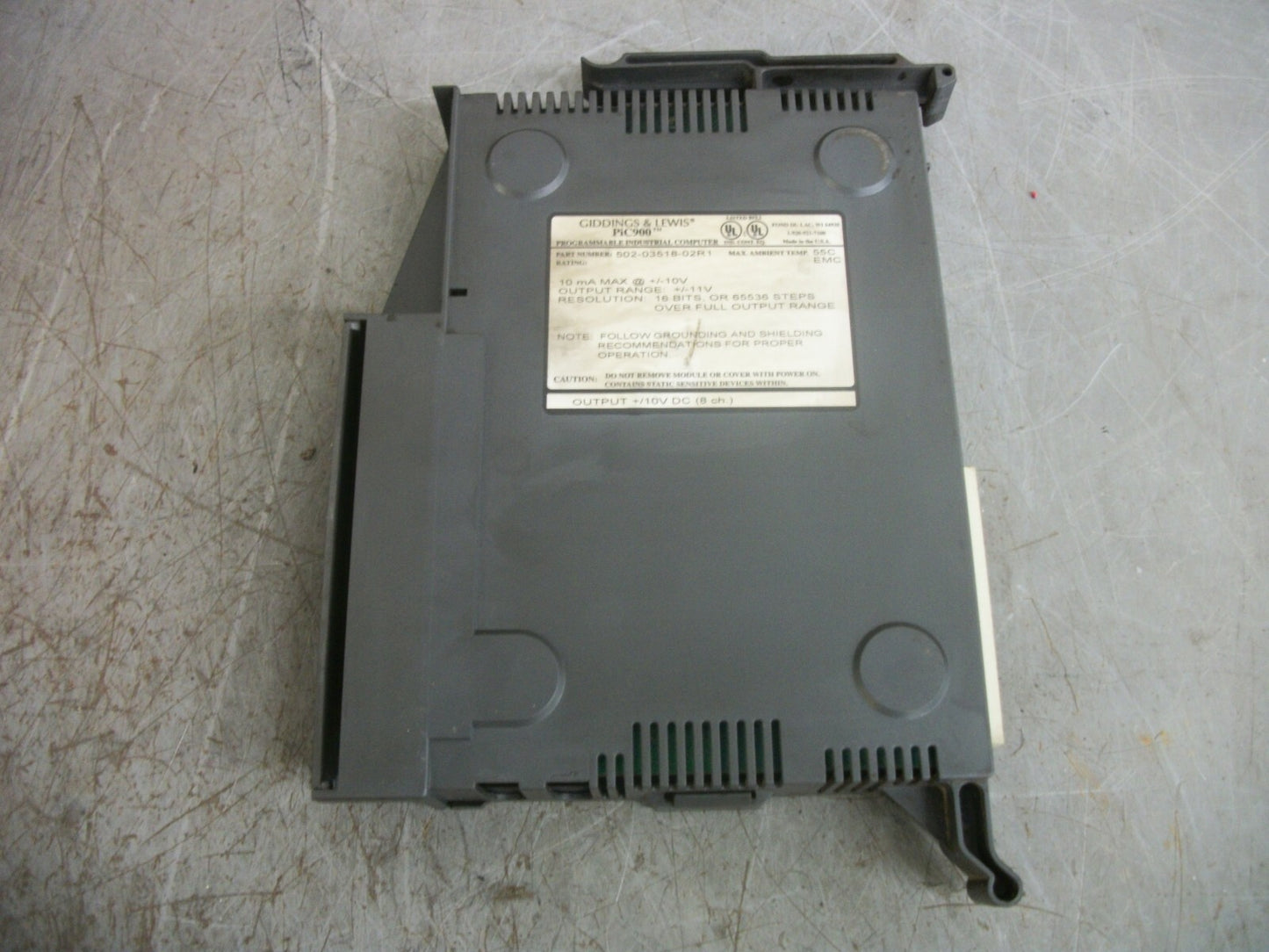 GIDDINGS & LEWIS PIC900 PROGRAMMABLE COMPUTER OUTPUT MODULE 502-03518-02R1