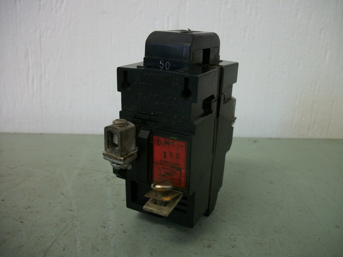 BULLDOG NI PUSHMATIC CIRCUIT BREAKER P250 50AMP 240VOLT 2POLE
