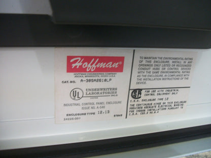 HOFFMAN 30 X 26 X 10 TYPE 12,13 ENCLOSURE A-30SA2610LP NEW