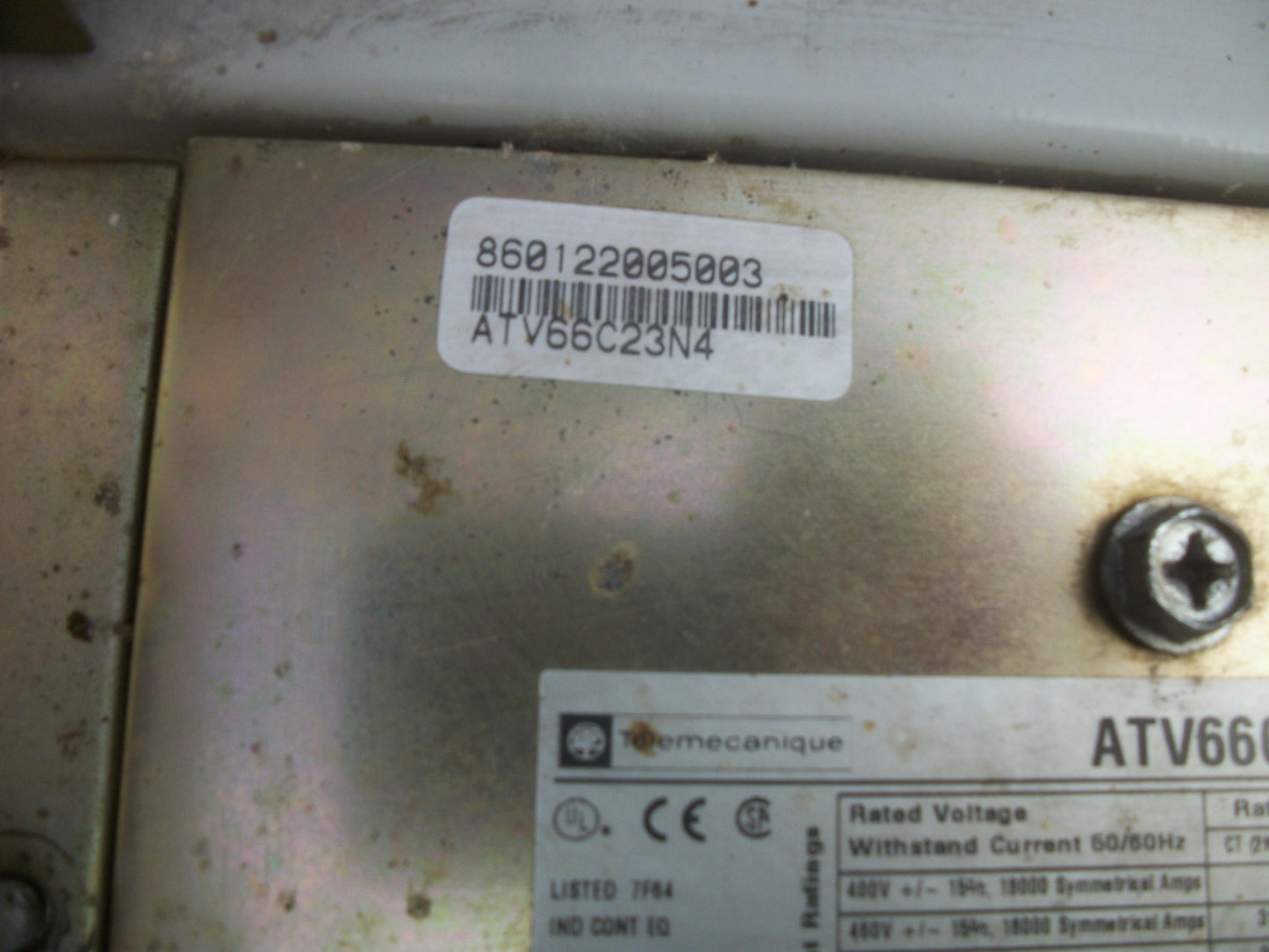 SQUARE D TELEMECANIQUE 250HP AC DRIVE ATV66C23N4 460VOLT 3PH 330AMP