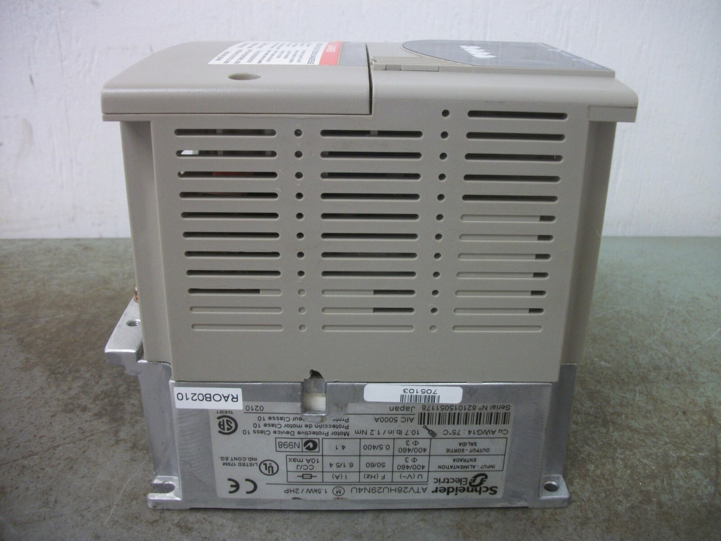 TELEMECANIQUE ALTIVAR 28 2HP ADJ SPEED DRIVE ATV28HU29N4U 460VOLT 3PH