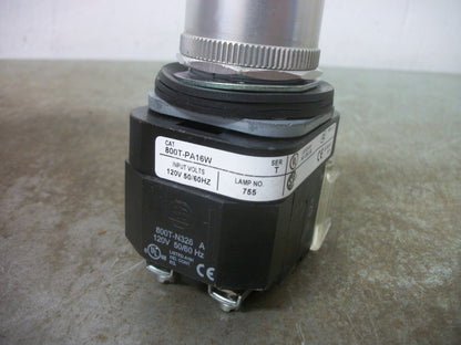 ALLEN-BRADLEY WHITE ILLUMINATED MOMENTARY PUSHBUTTON 800T-PA16W 120VOLT