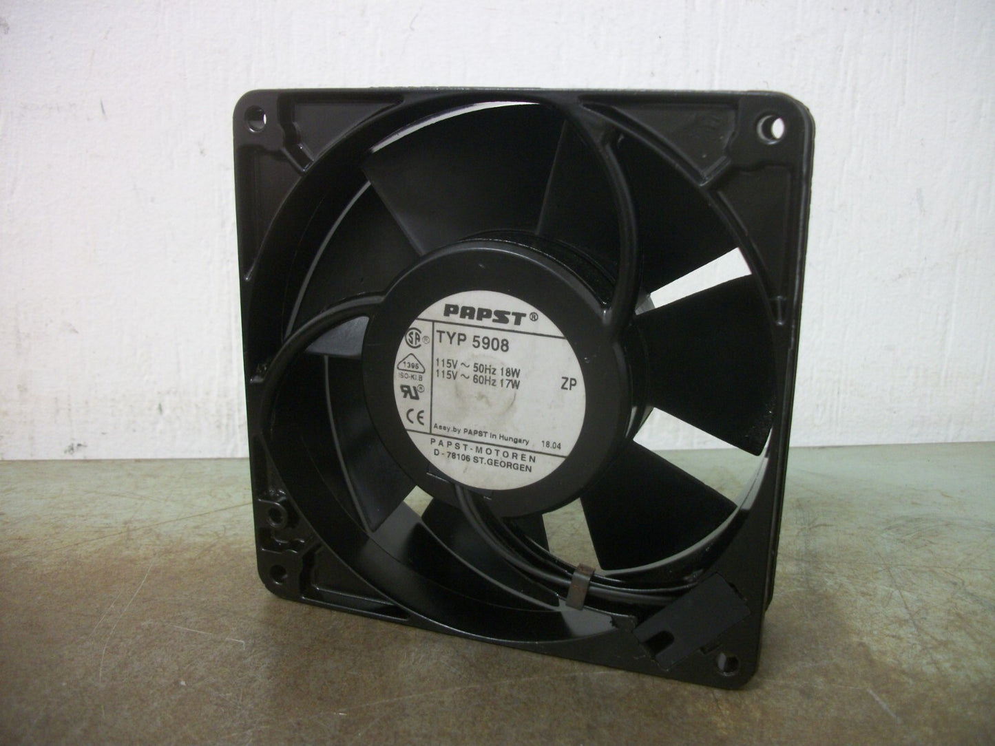 PAPST TYP 5908 AXIAL FAN 115VOLT 17WATT