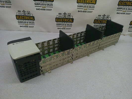 ALLEN-BRADLEY 17-SLOT PLC RACK CHASSIS 1756-A17 W/1756-PA75/A