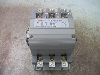 FURNAS SIZE 2-1/2 CONTACTOR 40GP107452U 60AMP 110-120/220-240VCOIL 3PH 600V 30HP