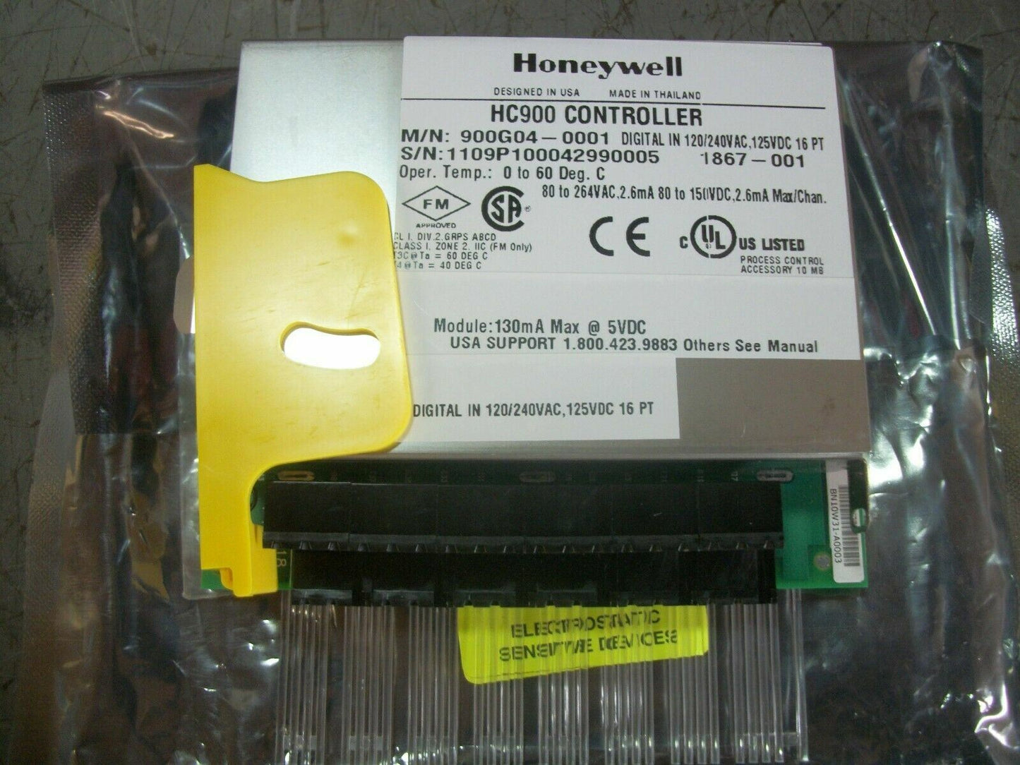 HONEYWELL HC900 120/240VOLT DIGITAL INPUT CONTROLLER 900G04-0001 NOB