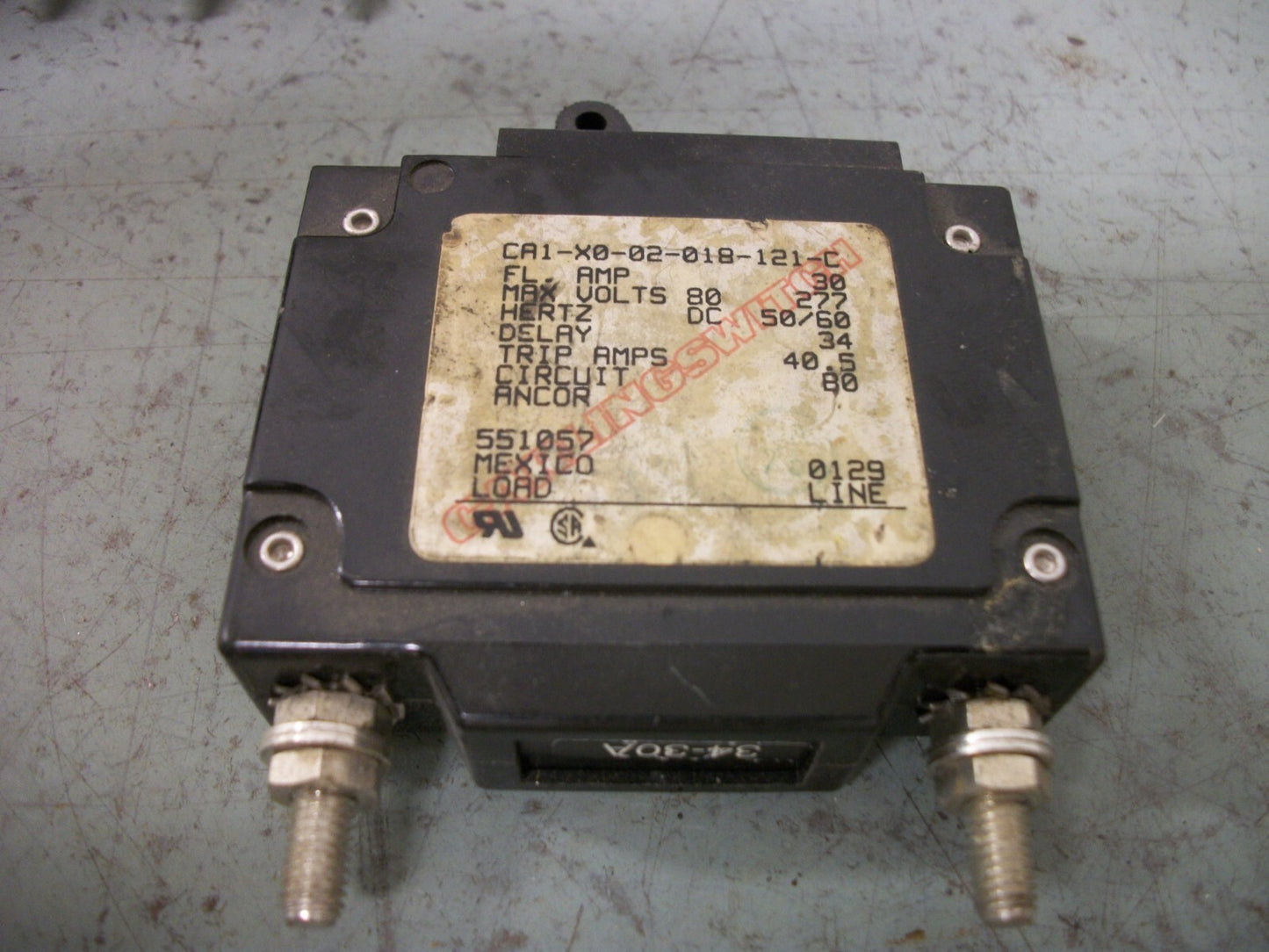 CARLINGSWITCH LOT OF 9 CIRCUIT BREAKERS CA1-X0-02-018-121-C 30AMP 277VOLT 1POLE