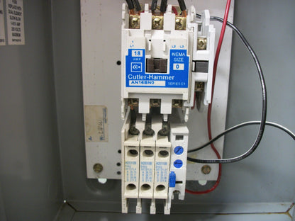 CUTLER-HAMMER STARTER COMBO SIZE 0 TYPE 1 AN16BN0 120VCOIL 30AMP FUSIBLE