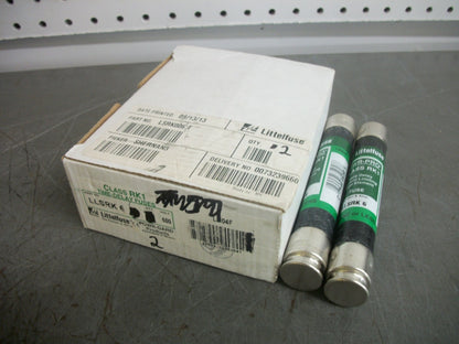 LITTELFUSE BOX OF 2 POWR-GARD FUSES LLSRK6 6AMP 600VOLT NIB