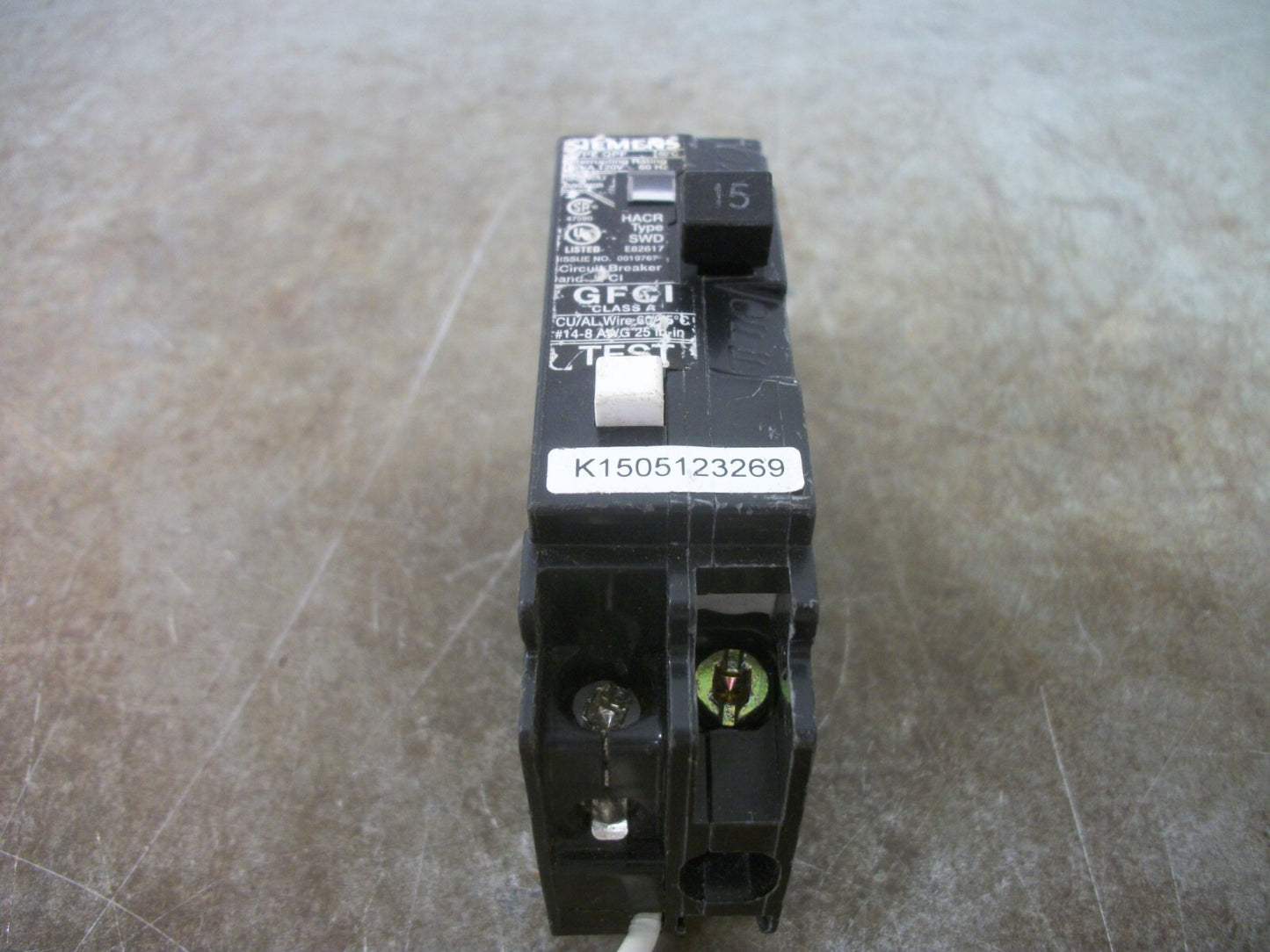 SIEMENS GFCI QPF CIRCUIT BREAKER QF115AP 15AMP 120VOLT 1POLE
