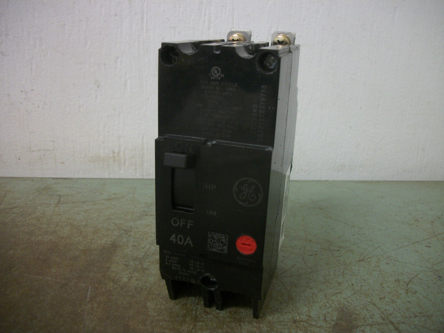 GE TEY CIRCUIT BREAKER TEY240 40AMP 480VOLT 2POLE