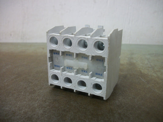 CUTLER-HAMMER 2N.O. 2N.C. AUXILIARY CONTACT BLOCK C320KGT15