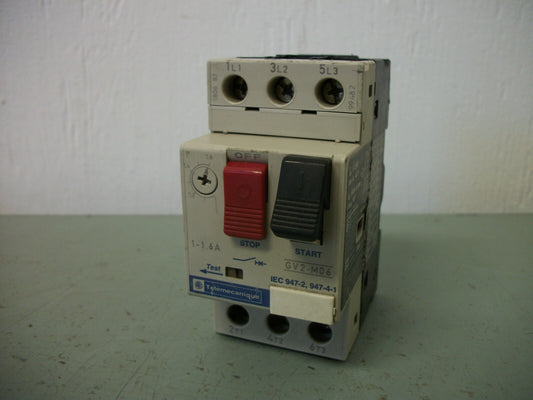 TELEMECANIQUE MOTOR CIRCUIT BREAKER GV2M06 1-1.6AMP