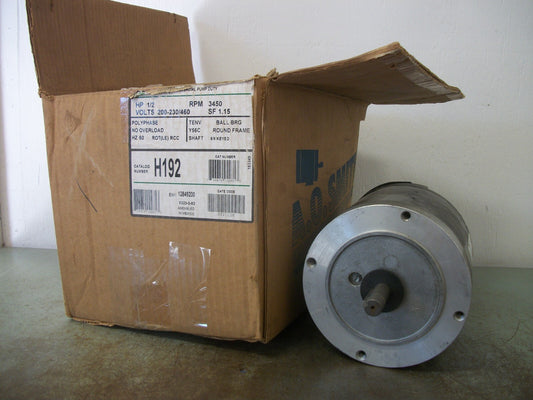AO SMITH CENTURY 1/2HP TENV Y56C AC MOTOR H192 460VOLT 3450RPM 3PH NIB