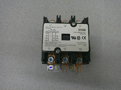HENNY PENNY CONTACTOR 51530 50AMP 208/240VCOIL 3PH 600V 25HP NOB