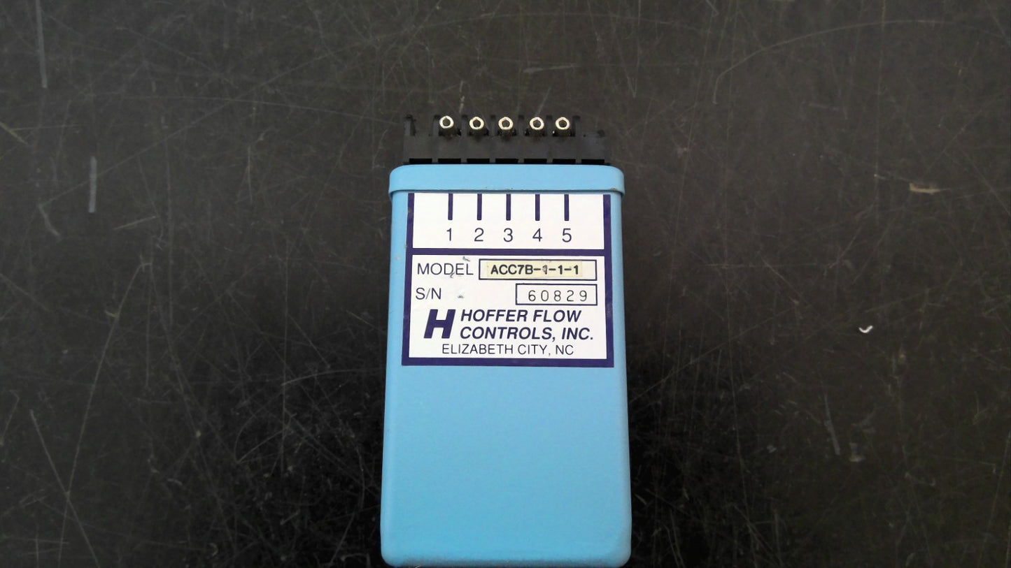 HOFFER FLOW CONTROLS FLOW RATE METER ACC7B-1-1-1