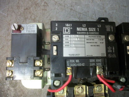 SQUARE D SIZE 1 REV MOTOR STARTER 8736SCO6 120VCOIL 3PH 600V 10HP