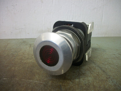 ALLEN-BRADLEY RED ILLUMINATED MOMENTARY PUSH/PULL BUTTON 800T-FXNQ24RA7 24VOLT