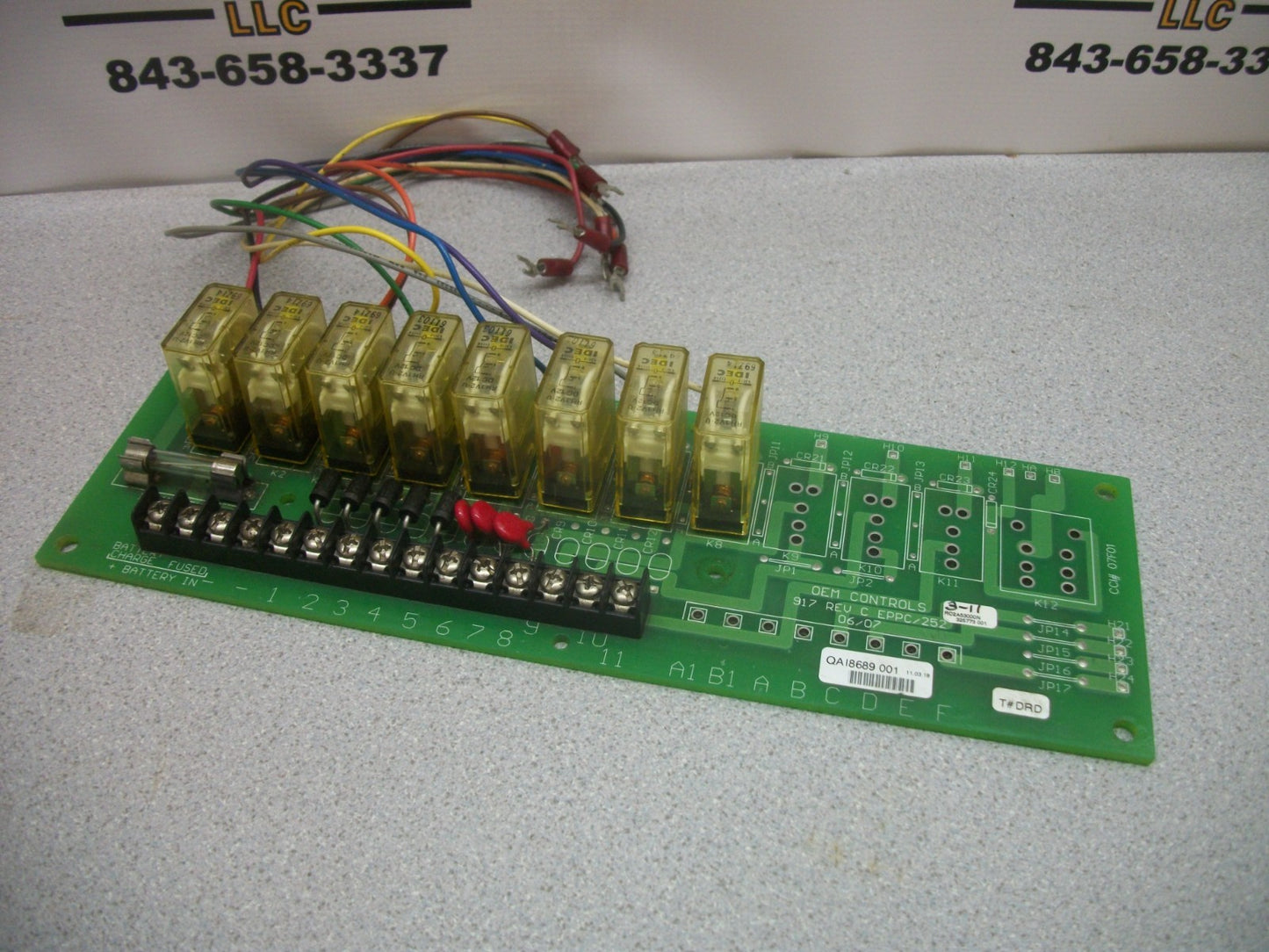OEM CONTROLS 917 RELAY CONTROL BOARD EPPC/252 REV C