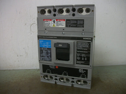SIEMENS SENTRON JD6-A CIRCUIT BREAKER JD63F400 400AMP 600VOLT 3POLE W/225A TRIP