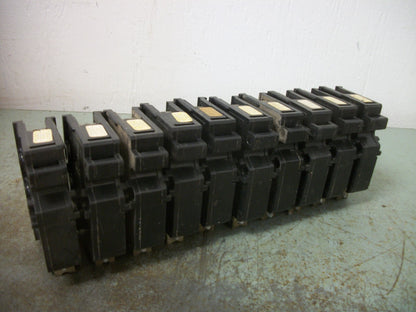 FEDERAL PACIFIC LOT OF 10 NB CIRCUIT BREAKERS NB120 20AMP 240VOLT 1POLE