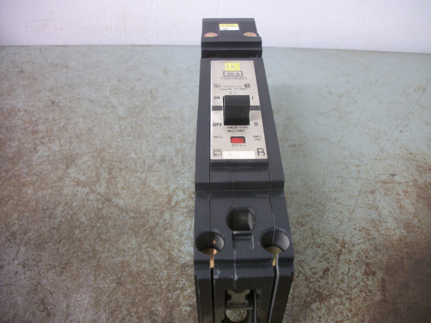 SQUARE D POWERPACT I-LINE FGA CIRCUIT BREAKER FGA140203 20AMP 277VOLT 1POLE