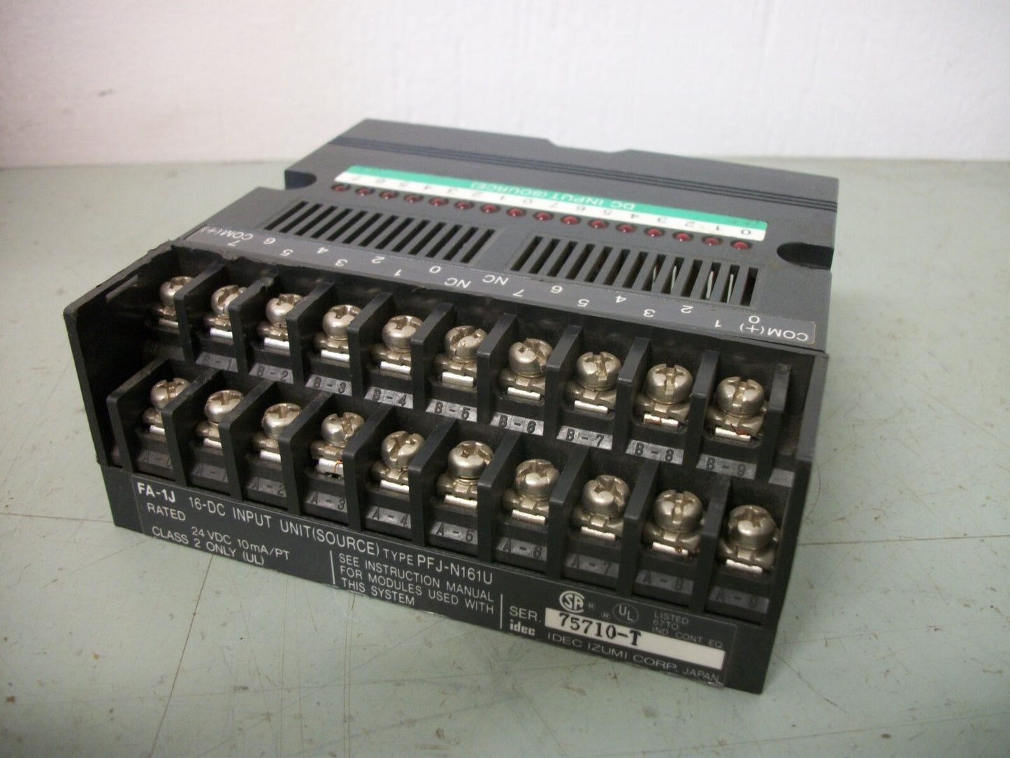 IDEC FA-1J 16-DC INPUT UNIT PFJ-N161U