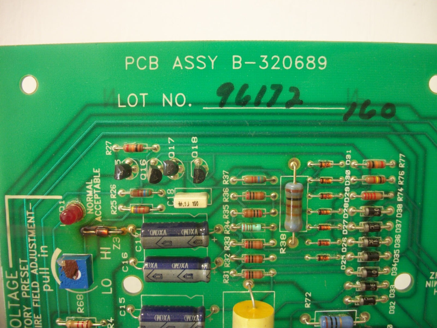 KOHLER AUTOMATIC TRANSFER SWITCH MOTHERBOARD PCB ASSEMBLY B-320689