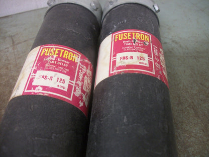 BUSSMANN LOT OF 2 FUSETRON FUSES FRS-R-125 125AMP 600VOLT