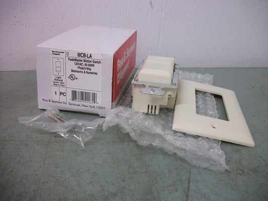PASS & SEYMOUR TRADEMASTER MOTION SWITCH MCB-LA 120VAC 40-500W 1POLE 3WAY NIB