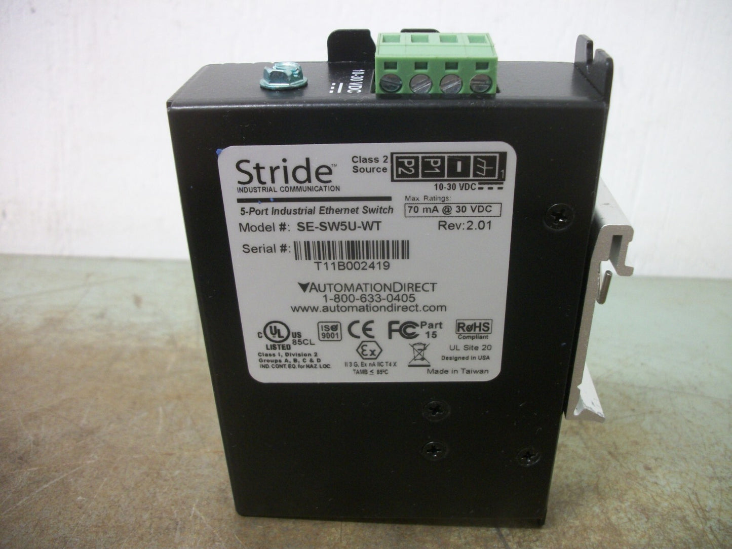 AUTOMATION DIRECT STRIDE 5-PORT INDUSTRIAL ETHERNET SWITCH SE-SW5U-WT