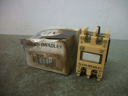 ALLEN-BRADLEY TYPE F 2N.O. ADD-ON CONTACT BLOCK 195-FA20 NIB