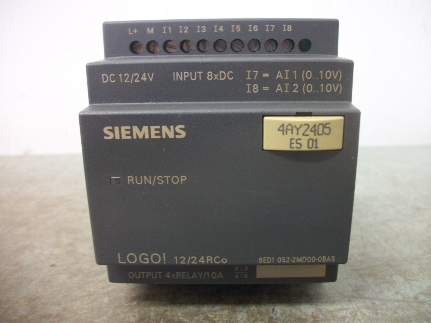 SIEMENS LOGO! LOGIC MODULE 6ED1 052-2MD00-0BA5 12/24VDC 10AMP