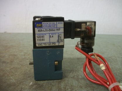 MAC SOLENOID VALVE 45A-L00-DAAJ-1KF 120PSI 5.4W 120VCOIL