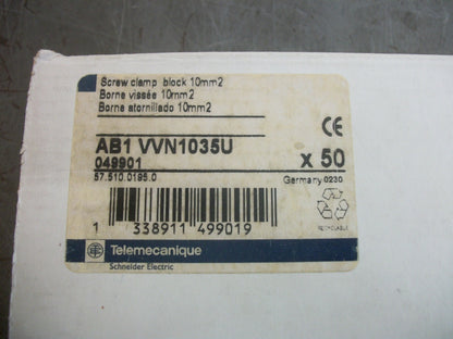 TELEMECANIQUE BOX OF 6 10mm2 SCREW CLAMP BLOCKS AB1VVN1035U NIB