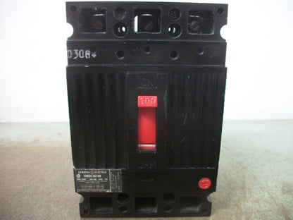 GE THED CIRCUIT BREAKER THED136100 100AMP 600VOLT 3POLE BLACK