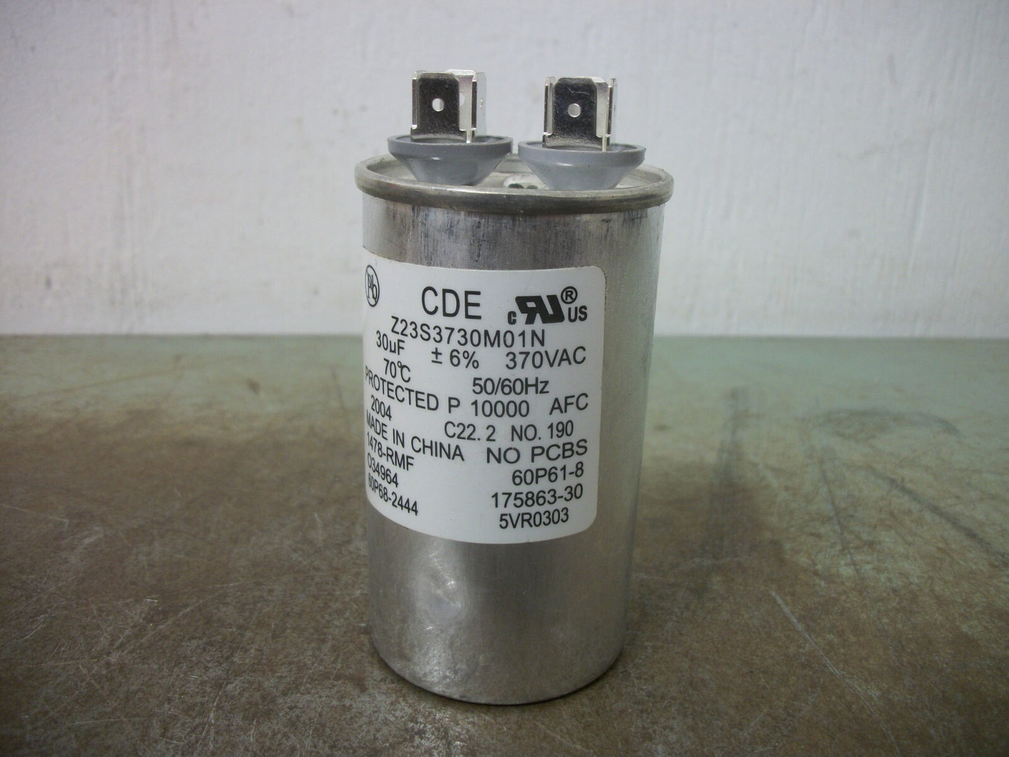 CDE 30uF 370VAC CAPACITOR Z23S3730M01N NOB