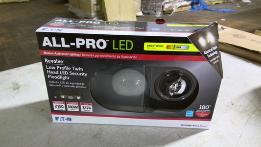 EATON ALL-PRO REVOLVE LOW PROFILE TWIN HEAD LED SECURITY FLOODLIGHT REV21835M