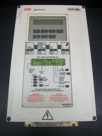 ABB ACS500 5HP AC DRIVE ACS501-005-4-00P5 500VAC 3PH 6.8AMP