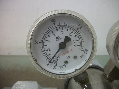 ADVANCED GAS EQUIPMENT PNEUMATIC PRESSURE REGULATOR LABE3125350 0-200PSI