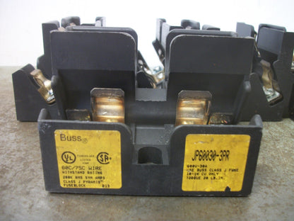 BUSSMANN LOT OF 4 CLASS J PYRAMID FUSEHOLDERS JP60030-3PR 30AMP 600VOLT 3POLE