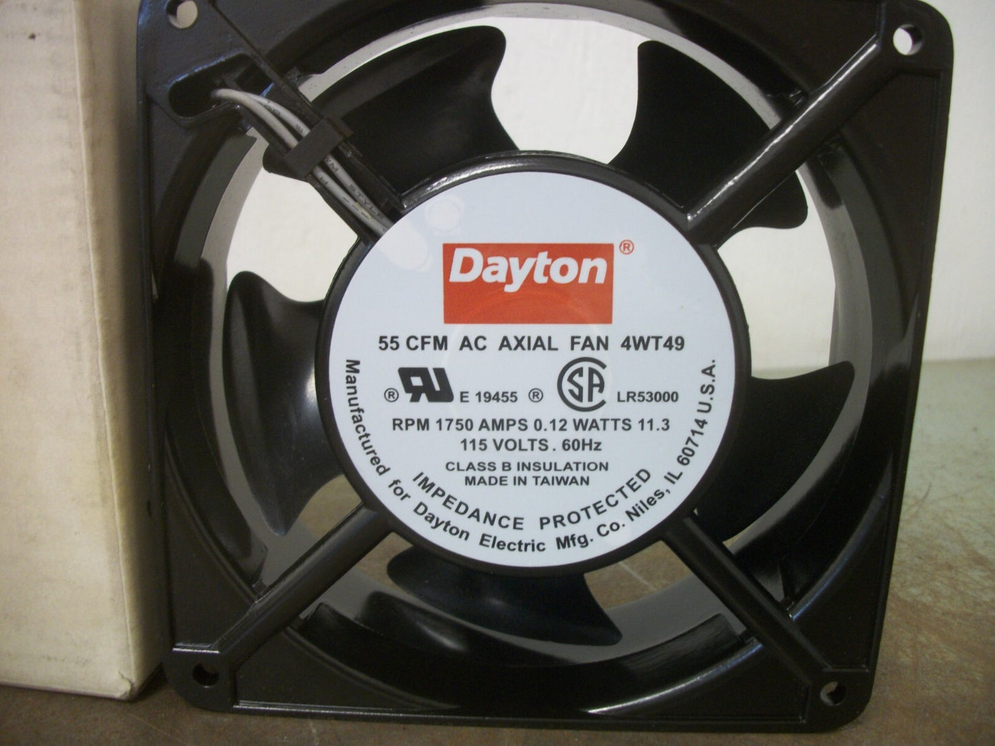 DAYTON AC AXIAL FAN 4WT49 115VOLT 55CFM 1750RPM NIB