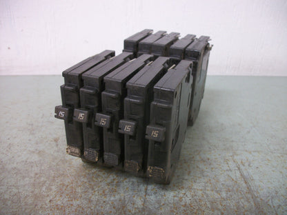 CHALLENGER LOT OF 10 TYPE A TANDEM CIRCUIT BREAKERS A115 15AMP 240VOLT 2POLE