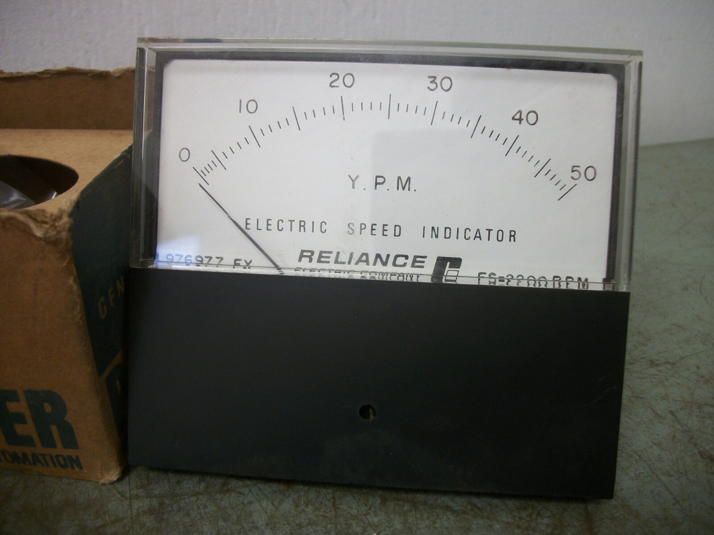 GE Y.P.M. ANALOG METER 50-255400EAEA1JAA 0-50RPM NIB