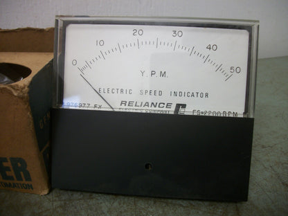 GE Y.P.M. ANALOG METER 50-255400EAEA1JAA 0-50RPM NIB