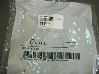 PCTEL 8" RG-58A/U SMA MALE RP-SMA FEMALE CABLE NEW